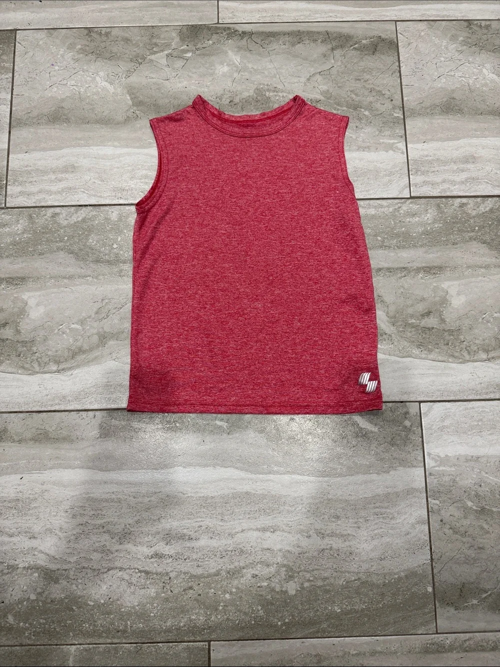 The Children's Place Red Heathered Sleeveless Athletic Tank